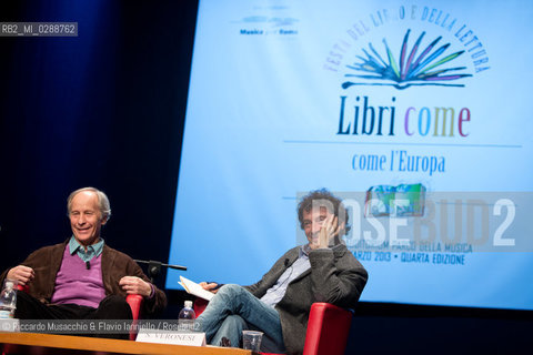 Roma, Auditorium Parco della Musica 17 03 2013.Libri come. Festa del Libro e della Lettura .Richard Ford Come ho scritto i miei libri .conversazione con Sandro Veronesi . ©Riccardo Musacchio & Flavio Ianniello/Rosebud2