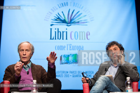 Roma, Auditorium Parco della Musica 17 03 2013.Libri come. Festa del Libro e della Lettura .Richard Ford Come ho scritto i miei libri .conversazione con Sandro Veronesi . ©Riccardo Musacchio & Flavio Ianniello/Rosebud2