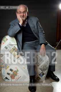 Roma, Auditorium Parco della Musica 17 03 2013.Libri Come, Festa del Libro e della Lettura. nella foto: ritratto di Salman Rushdie.  ©Riccardo Musacchio & Flavio Ianniello/Rosebud2
