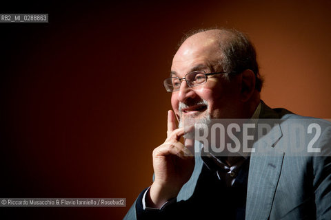 Roma, Auditorium Parco della Musica 17 03 2013.Libri Come, Festa del Libro e della Lettura. nella foto: ritratto di Salman Rushdie.  ©Riccardo Musacchio & Flavio Ianniello/Rosebud2