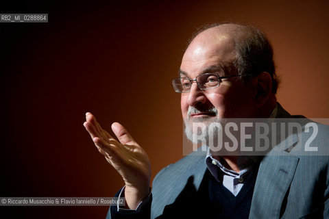 Roma, Auditorium Parco della Musica 17 03 2013.Libri Come, Festa del Libro e della Lettura. nella foto: ritratto di Salman Rushdie.  ©Riccardo Musacchio & Flavio Ianniello/Rosebud2
