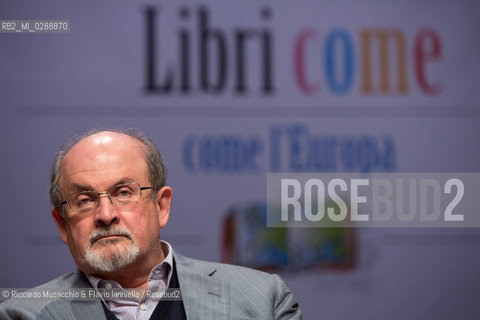 Roma, Auditorium Parco della Musica 17 03 2013.Libri come. Festa del Libro e della Lettura .Salman Rushdie Come Joseph Anton.conversazione con .Giancarlo De Cataldo e Melania Mazzucco.conduce Marino Sinibaldi. ©Riccardo Musacchio & Flavio Ianniello/Rosebud2