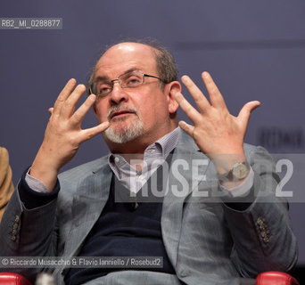 Roma, Auditorium Parco della Musica 17 03 2013.Libri come. Festa del Libro e della Lettura .Salman Rushdie Come Joseph Anton.conversazione con .Giancarlo De Cataldo e Melania Mazzucco.conduce Marino Sinibaldi. ©Riccardo Musacchio & Flavio Ianniello/Rosebud2