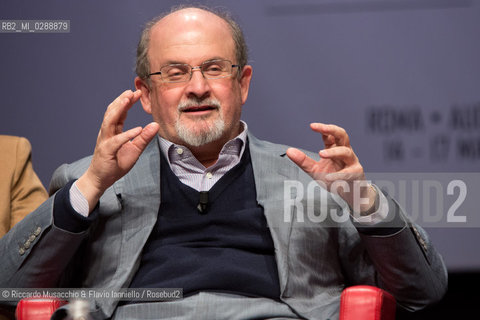 Roma, Auditorium Parco della Musica 17 03 2013.Libri come. Festa del Libro e della Lettura .Salman Rushdie Come Joseph Anton.conversazione con .Giancarlo De Cataldo e Melania Mazzucco.conduce Marino Sinibaldi. ©Riccardo Musacchio & Flavio Ianniello/Rosebud2