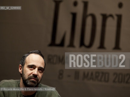 Roma,  Auditorium Parco della Musica 10 03 2012.Libri Come, Festa del Libro e della Letteratura.Nella foto: Niccolo Ammaniti conversazione con Marino Sinibaldi.  ©Riccardo Musacchio & Flavio Ianniello/Rosebud2