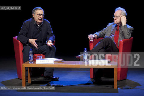 Roma,  Auditorium Parco della Musica 11 03 2012.Libri Come, Festa del Libro e della Letteratura.Nella foto: John Banville conversazione con Ranieri Polese.  ©Riccardo Musacchio & Flavio Ianniello/Rosebud2