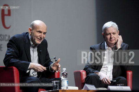 Roma,  Auditorium Parco della Musica 11 03 2012.Libri Come, Festa del Libro e della Letteratura.Nella foto: Jonathan Coe dialogo con Marino Sinibaldi.  ©Riccardo Musacchio & Flavio Ianniello/Rosebud2