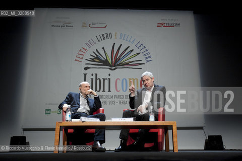 Roma,  Auditorium Parco della Musica 11 03 2012.Libri Come, Festa del Libro e della Letteratura.Nella foto: Jonathan Coe dialogo con Marino Sinibaldi.  ©Riccardo Musacchio & Flavio Ianniello/Rosebud2