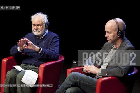 Roma,  Auditorium Parco della Musica 09 03 2012.Libri Come, Festa del Libro e della Letteratura.Nella foto: dialogo fra Goffredo Fofi e Gellert Tamas.  ©Riccardo Musacchio & Flavio Ianniello/Rosebud2