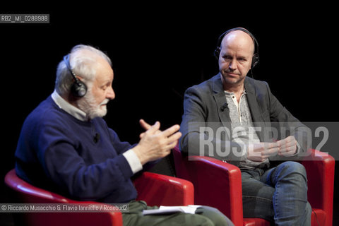 Roma,  Auditorium Parco della Musica 09 03 2012.Libri Come, Festa del Libro e della Letteratura.Nella foto: dialogo fra Goffredo Fofi e Gellert Tamas.  ©Riccardo Musacchio & Flavio Ianniello/Rosebud2