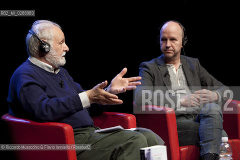 Roma,  Auditorium Parco della Musica 09 03 2012.Libri Come, Festa del Libro e della Letteratura.Nella foto: dialogo fra Goffredo Fofi e Gellert Tamas.  ©Riccardo Musacchio & Flavio Ianniello/Rosebud2