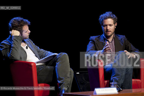 Roma,  Auditorium Parco della Musica 11 03 2012.Libri Come, Festa del Libro e della Letteratura.Nella foto: Stefan Merrill Block conversazione con Paolo Giordano.   ©Riccardo Musacchio & Flavio Ianniello/Rosebud2
