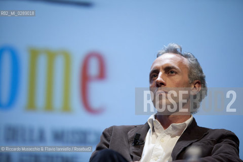 Roma,  Auditorium Parco della Musica 09 03 2012.Libri Come, Festa del Libro e della Letteratura.Nella foto: dialogo fra Paolo Mieli e Marco Travaglio.  ©Riccardo Musacchio & Flavio Ianniello/Rosebud2
