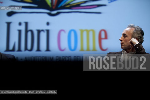 Roma,  Auditorium Parco della Musica 09 03 2012.Libri Come, Festa del Libro e della Letteratura.Nella foto: dialogo fra Paolo Mieli e Marco Travaglio.  ©Riccardo Musacchio & Flavio Ianniello/Rosebud2