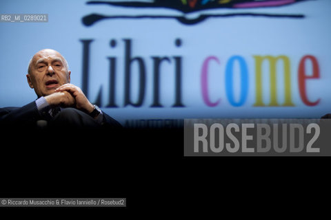 Roma,  Auditorium Parco della Musica 09 03 2012.Libri Come, Festa del Libro e della Letteratura.Nella foto: dialogo fra Paolo Mieli e Marco Travaglio.  ©Riccardo Musacchio & Flavio Ianniello/Rosebud2