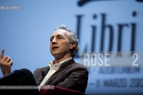 Roma,  Auditorium Parco della Musica 09 03 2012.Libri Come, Festa del Libro e della Letteratura.Nella foto: dialogo fra Paolo Mieli e Marco Travaglio.  ©Riccardo Musacchio & Flavio Ianniello/Rosebud2