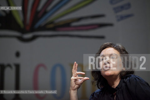 Roma,  Auditorium Parco della Musica 10 03 2012.Libri Come, Festa del Libro e della Letteratura.Nella foto: Clara Sanchez conversazione con Brunella Schisa.  ©Riccardo Musacchio & Flavio Ianniello/Rosebud2