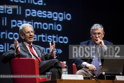 Roma,  Auditorium Parco della Musica 09 03 2012.Libri Come, Festa del Libro e della Letteratura.Nella foto: dialogo fra Salvatore Settis e Gian Antonio Stella.  ©Riccardo Musacchio & Flavio Ianniello/Rosebud2