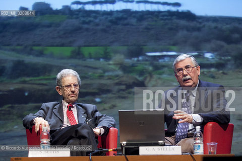 Roma,  Auditorium Parco della Musica 09 03 2012.Libri Come, Festa del Libro e della Letteratura.Nella foto: dialogo fra Salvatore Settis e Gian Antonio Stella.  ©Riccardo Musacchio & Flavio Ianniello/Rosebud2