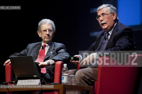 Roma,  Auditorium Parco della Musica 09 03 2012.Libri Come, Festa del Libro e della Letteratura.Nella foto: dialogo fra Salvatore Settis e Gian Antonio Stella.  ©Riccardo Musacchio & Flavio Ianniello/Rosebud2