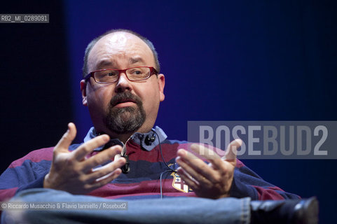 Roma,  Auditorium Parco della Musica 08 03 2012.Libri Come, Festa del Libro e della Letteratura.Nella foto: Carlos Ruiz Zafon conversazione con Marino Sinibaldi.   ©Riccardo Musacchio & Flavio Ianniello/Rosebud2