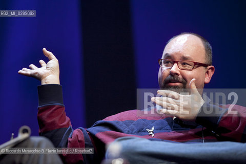 Roma,  Auditorium Parco della Musica 08 03 2012.Libri Come, Festa del Libro e della Letteratura.Nella foto: Carlos Ruiz Zafon conversazione con Marino Sinibaldi.   ©Riccardo Musacchio & Flavio Ianniello/Rosebud2