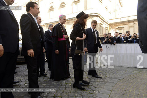 Roma 17/03/2014.Udienza del Santo Padre Francesco alla Signora Presidente di Argentina, la Dott.ssa Cristina FERNANDEZ DE KIRCHNER.. ©Riccardo Musacchio & Flavio Ianniello/Rosebud2