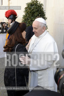 Roma 17/03/2014.Udienza del Santo Padre Francesco alla Signora Presidente di Argentina, la Dott.ssa Cristina FERNANDEZ DE KIRCHNER.. ©Riccardo Musacchio & Flavio Ianniello/Rosebud2