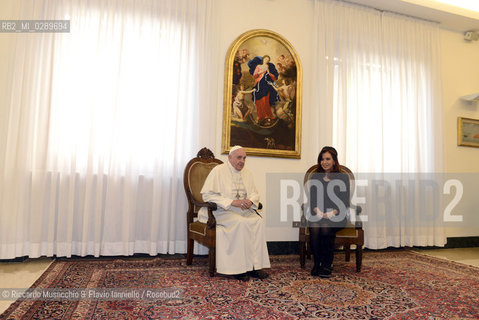 Roma 17/03/2014.Udienza del Santo Padre Francesco alla Signora Presidente di Argentina, la Dott.ssa Cristina FERNANDEZ DE KIRCHNER.. ©Riccardo Musacchio & Flavio Ianniello/Rosebud2