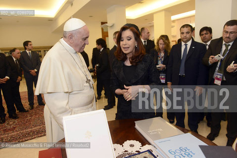 Roma 17/03/2014.Udienza del Santo Padre Francesco alla Signora Presidente di Argentina, la Dott.ssa Cristina FERNANDEZ DE KIRCHNER.. ©Riccardo Musacchio & Flavio Ianniello/Rosebud2