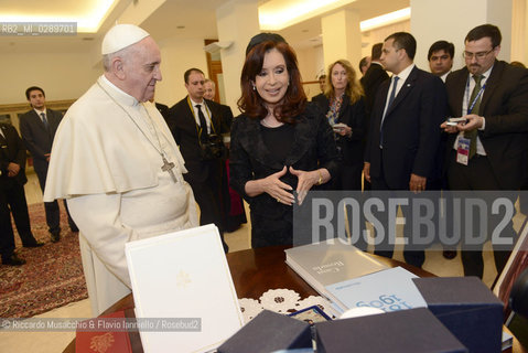 Roma 17/03/2014.Udienza del Santo Padre Francesco alla Signora Presidente di Argentina, la Dott.ssa Cristina FERNANDEZ DE KIRCHNER.. ©Riccardo Musacchio & Flavio Ianniello/Rosebud2