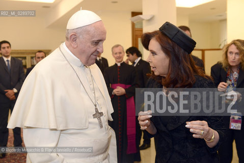 Roma 17/03/2014.Udienza del Santo Padre Francesco alla Signora Presidente di Argentina, la Dott.ssa Cristina FERNANDEZ DE KIRCHNER.. ©Riccardo Musacchio & Flavio Ianniello/Rosebud2