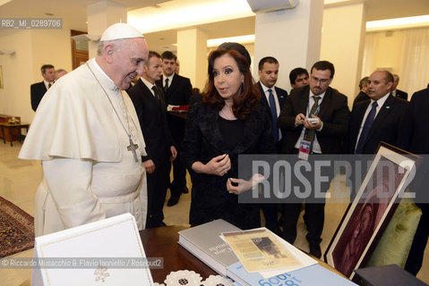 Roma 17/03/2014.Udienza del Santo Padre Francesco alla Signora Presidente di Argentina, la Dott.ssa Cristina FERNANDEZ DE KIRCHNER.. ©Riccardo Musacchio & Flavio Ianniello/Rosebud2