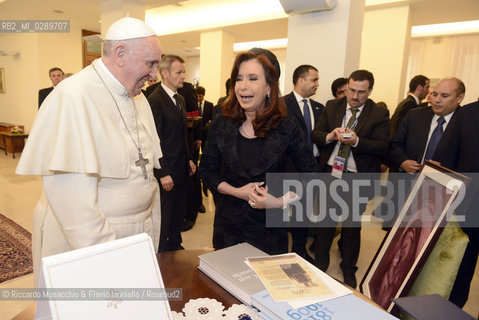 Roma 17/03/2014.Udienza del Santo Padre Francesco alla Signora Presidente di Argentina, la Dott.ssa Cristina FERNANDEZ DE KIRCHNER.. ©Riccardo Musacchio & Flavio Ianniello/Rosebud2