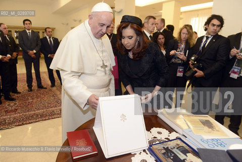 Roma 17/03/2014.Udienza del Santo Padre Francesco alla Signora Presidente di Argentina, la Dott.ssa Cristina FERNANDEZ DE KIRCHNER.. ©Riccardo Musacchio & Flavio Ianniello/Rosebud2