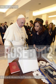 Roma 17/03/2014.Udienza del Santo Padre Francesco alla Signora Presidente di Argentina, la Dott.ssa Cristina FERNANDEZ DE KIRCHNER.. ©Riccardo Musacchio & Flavio Ianniello/Rosebud2