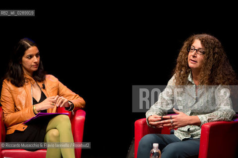 Roma, Auditorium Parco della Musica 13 03 2014.Libri Come, Festa del Libeo e della Lettura Il Lavoro..Nella foto: dialogo tra Jhumpa Lahiri e Melania Mazzucco. ©Riccardo Musacchio & Flavio Ianniello/Rosebud2