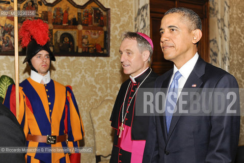 Città del Vaticano 27 03 2014.Sua Santità Papa Francesco riceve in Udienza privata il Presidente degli Stati Uniti dAmerica America Barack Obama.. ©Riccardo Musacchio & Flavio Ianniello/Rosebud2
