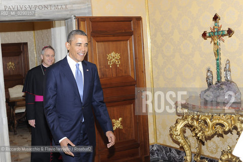 Città del Vaticano 27 03 2014.Sua Santità Papa Francesco riceve in Udienza privata il Presidente degli Stati Uniti dAmerica America Barack Obama.. ©Riccardo Musacchio & Flavio Ianniello/Rosebud2
