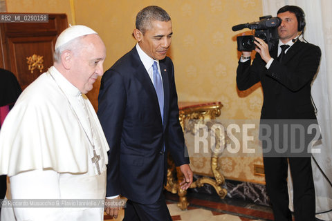 Città del Vaticano 27 03 2014.Sua Santità Papa Francesco riceve in Udienza privata il Presidente degli Stati Uniti dAmerica America Barack Obama.. ©Riccardo Musacchio & Flavio Ianniello/Rosebud2