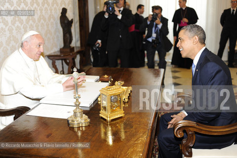 Città del Vaticano 27 03 2014.Sua Santità Papa Francesco riceve in Udienza privata il Presidente degli Stati Uniti dAmerica America Barack Obama.. ©Riccardo Musacchio & Flavio Ianniello/Rosebud2