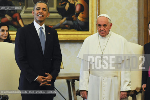 Città del Vaticano 27 03 2014.Sua Santità Papa Francesco riceve in Udienza privata il Presidente degli Stati Uniti dAmerica America Barack Obama.. ©Riccardo Musacchio & Flavio Ianniello/Rosebud2