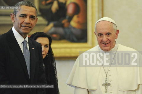 Città del Vaticano 27 03 2014.Sua Santità Papa Francesco riceve in Udienza privata il Presidente degli Stati Uniti dAmerica America Barack Obama.. ©Riccardo Musacchio & Flavio Ianniello/Rosebud2