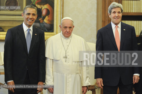 Città del Vaticano 27 03 2014.Sua Santità Papa Francesco riceve in Udienza privata il Presidente degli Stati Uniti dAmerica America Barack Obama.. ©Riccardo Musacchio & Flavio Ianniello/Rosebud2