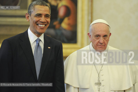 Città del Vaticano 27 03 2014.Sua Santità Papa Francesco riceve in Udienza privata il Presidente degli Stati Uniti dAmerica America Barack Obama.. ©Riccardo Musacchio & Flavio Ianniello/Rosebud2