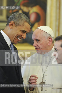 Città del Vaticano 27 03 2014.Sua Santità Papa Francesco riceve in Udienza privata il Presidente degli Stati Uniti dAmerica America Barack Obama.. ©Riccardo Musacchio & Flavio Ianniello/Rosebud2