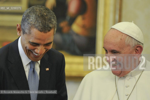 Città del Vaticano 27 03 2014.Sua Santità Papa Francesco riceve in Udienza privata il Presidente degli Stati Uniti dAmerica America Barack Obama.. ©Riccardo Musacchio & Flavio Ianniello/Rosebud2