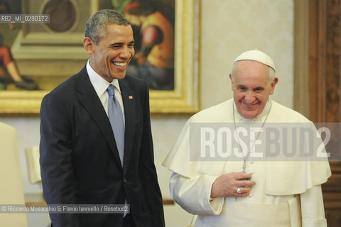 Città del Vaticano 27 03 2014.Sua Santità Papa Francesco riceve in Udienza privata il Presidente degli Stati Uniti dAmerica America Barack Obama.. ©Riccardo Musacchio & Flavio Ianniello/Rosebud2