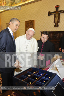 Città del Vaticano 27 03 2014.Sua Santità Papa Francesco riceve in Udienza privata il Presidente degli Stati Uniti dAmerica America Barack Obama.. ©Riccardo Musacchio & Flavio Ianniello/Rosebud2