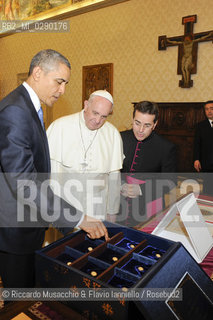 Città del Vaticano 27 03 2014.Sua Santità Papa Francesco riceve in Udienza privata il Presidente degli Stati Uniti dAmerica America Barack Obama.. ©Riccardo Musacchio & Flavio Ianniello/Rosebud2